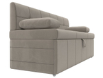 Диван кухонный прямой Лео, Бежевый, Микровельвет, 28661