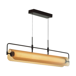 5056/35L L-VISION ODL24 387 черный/янтарный/металл/стекло/акрил Люстра LED 35W 3000К LINER
