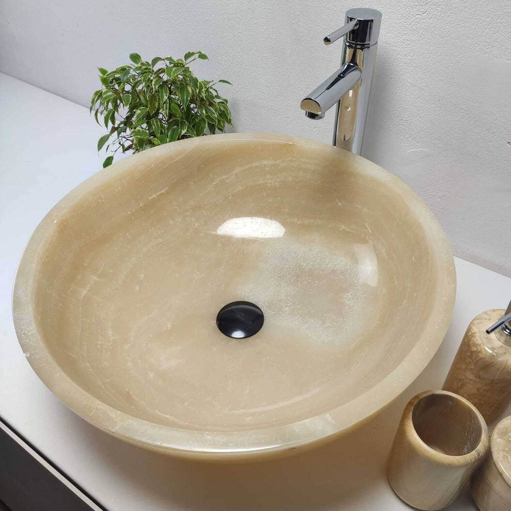 Раковина из оникса Bowl Yellow Big BO-61071 50*50*17