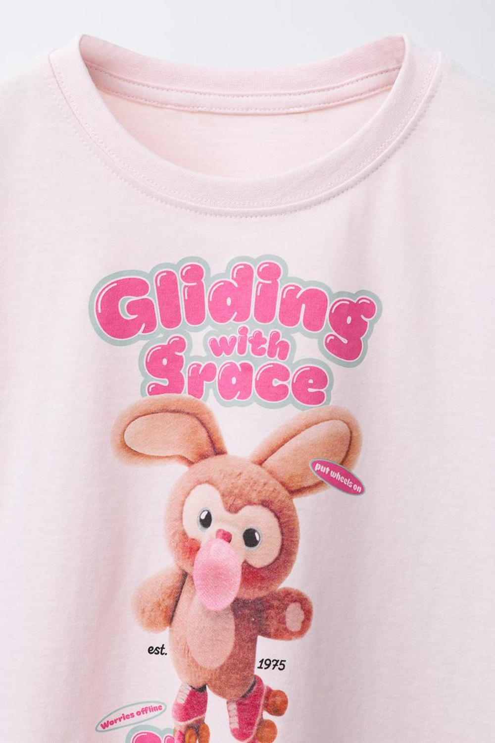 ZARA ПИЖАМА С ПРИНТОМ «КРОЛИК», РОЗОВЫЙ