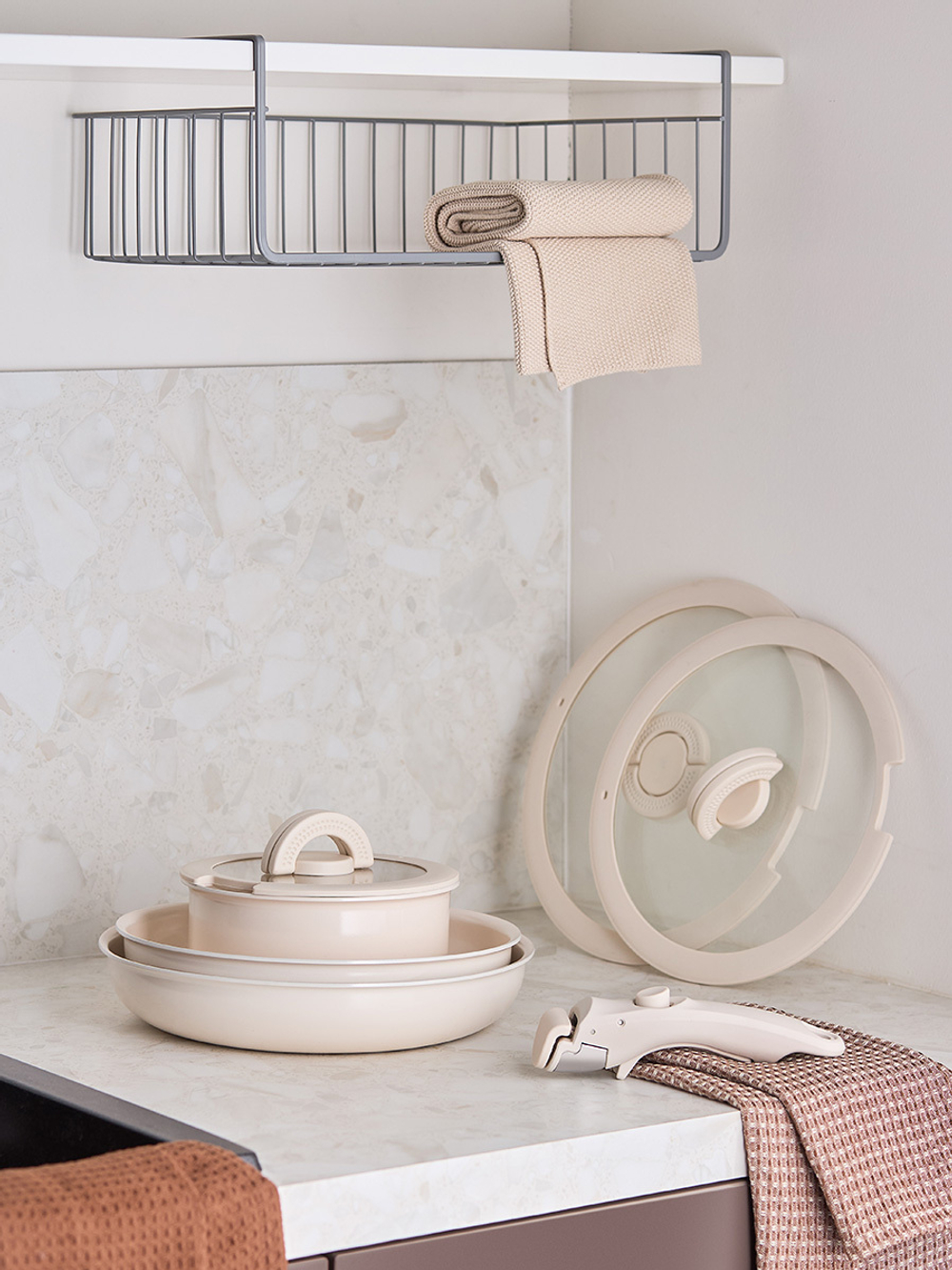 Ручка съемная для набора посуды smart ceramic, молочная