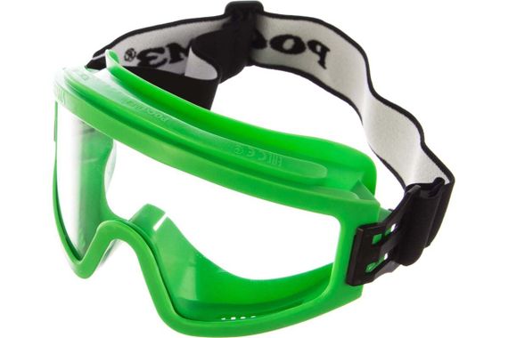 Очки Росомз ЗН11 PANORAMA Strong Glass (2С-1,2 РС), защитные закрытые, с непрямой вентиляцией, тёмно-синий корпус, арт. 24137
