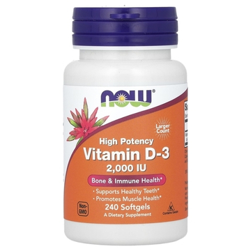 Now Foods Vitamin D3 2000 IU 240 softgels , Витамин Д3