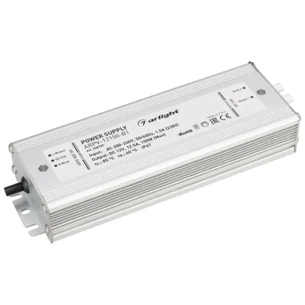 Блок питания ARPV-12150-B1 (12V, 12,5A, 150W) (Arlight, IP67 Металл, 3 года) 028787