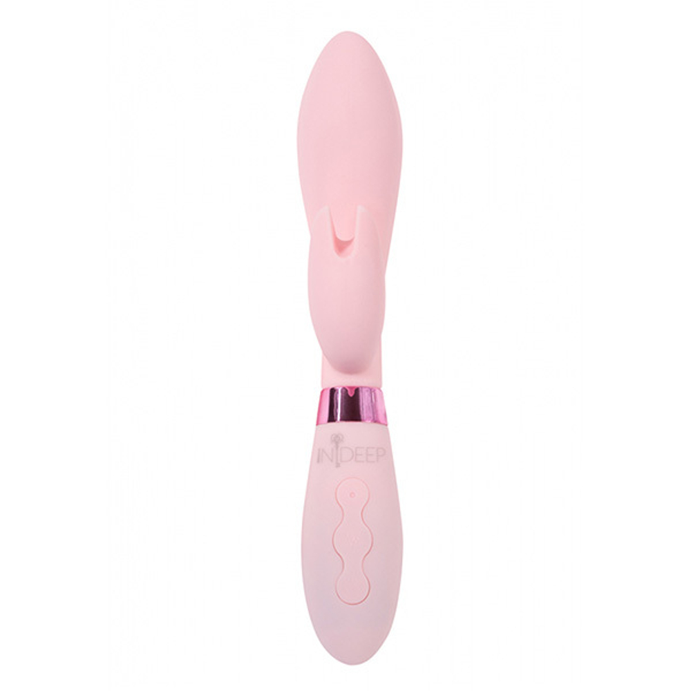 Розовый вибратор-кролик 21,5см Indeep PRO Malena Pink
