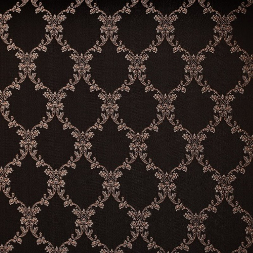 Банкетка "Римская" 350х490 дуб коричневый/черная патина/жаккард вензель коричневый РМ49/РКЧ49ЛК