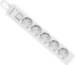 Сетевой фильтр Defender DFS 131 1,8 м Белый