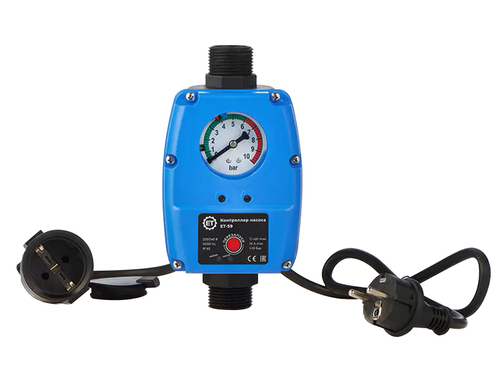 Электронное реле давления-контроллер насоса с манометром