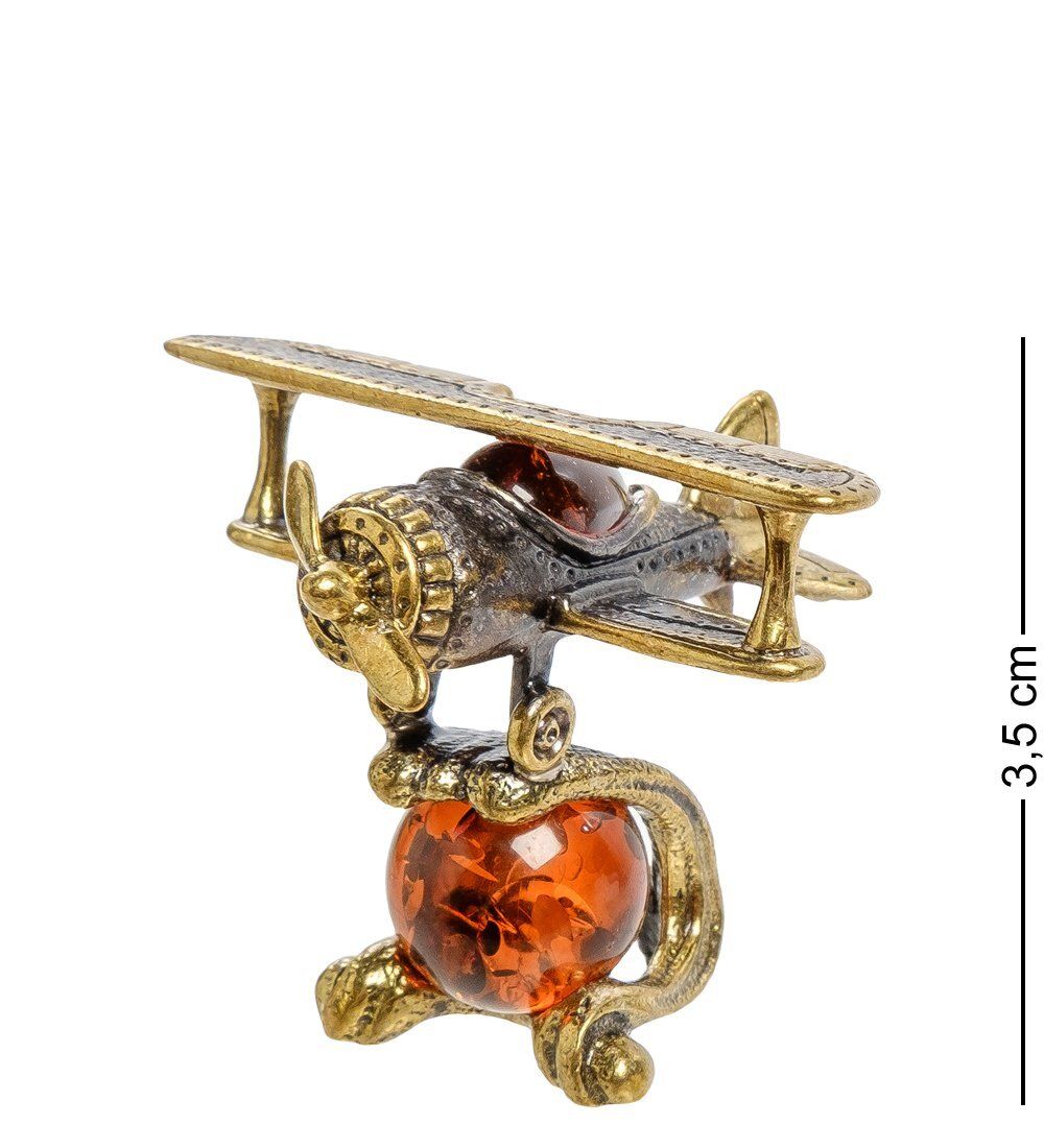 AM-2059 Фигурка «Самолет-кукурузник» (латунь, янтарь)