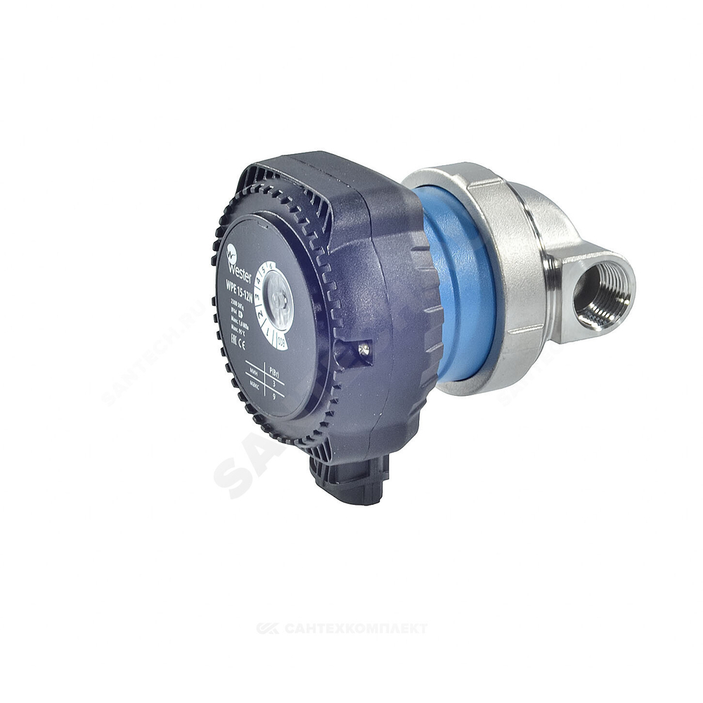 Насос циркуляционный с мокрым ротором для ГВС WPE 15-12N PN10 230B/50Гц Wester 0-18-0098