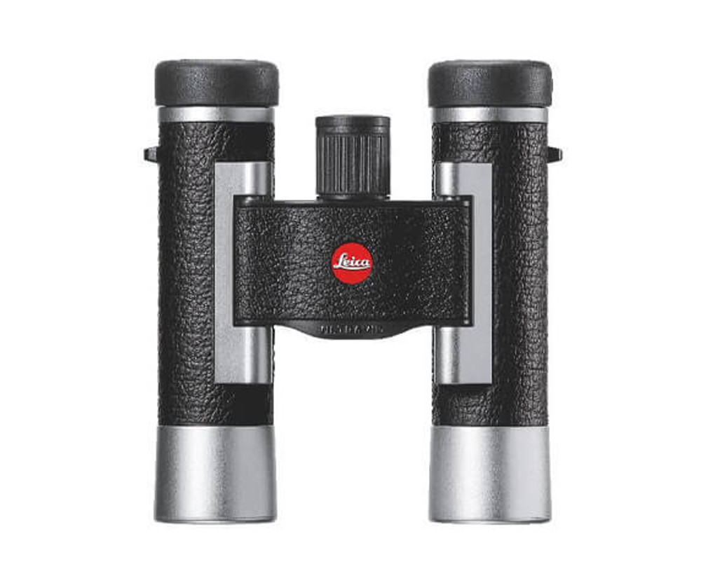 Бинокль Leica SilverLine 10x25, кожа, серебристый корпус