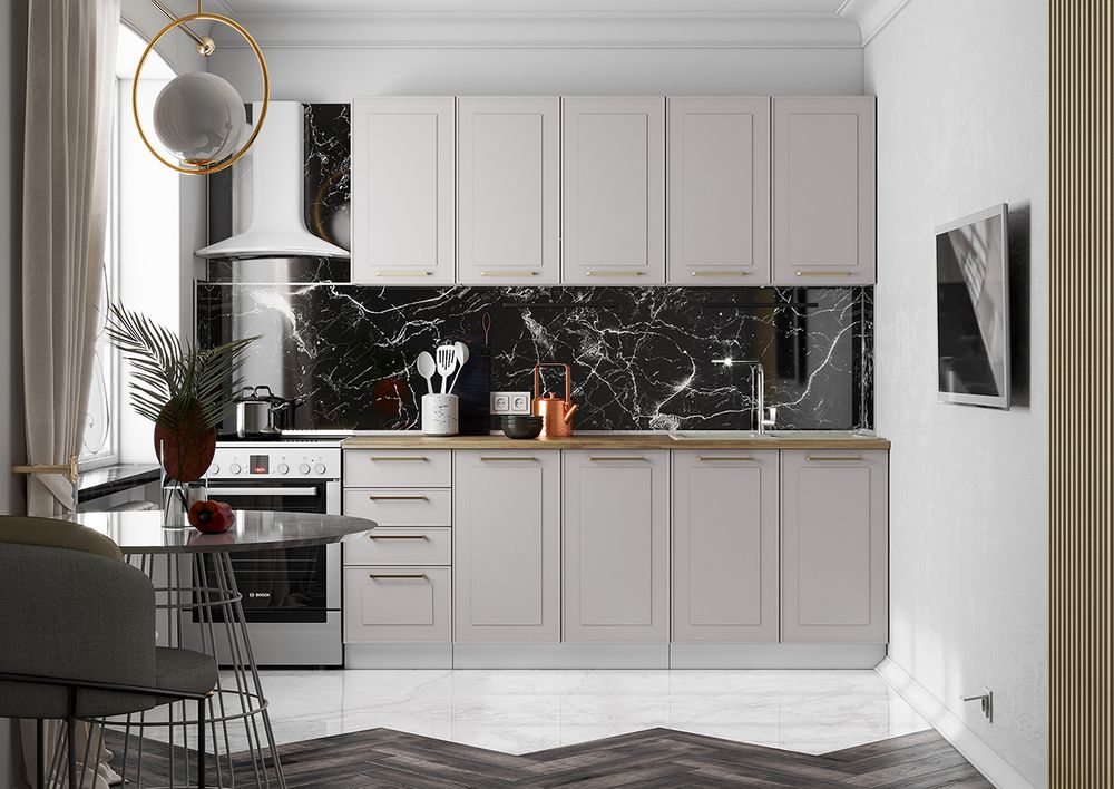 Кухонный гарнитур "Милена" 2,0м (белый/шампань), Интерьер Центр, г.Пенза