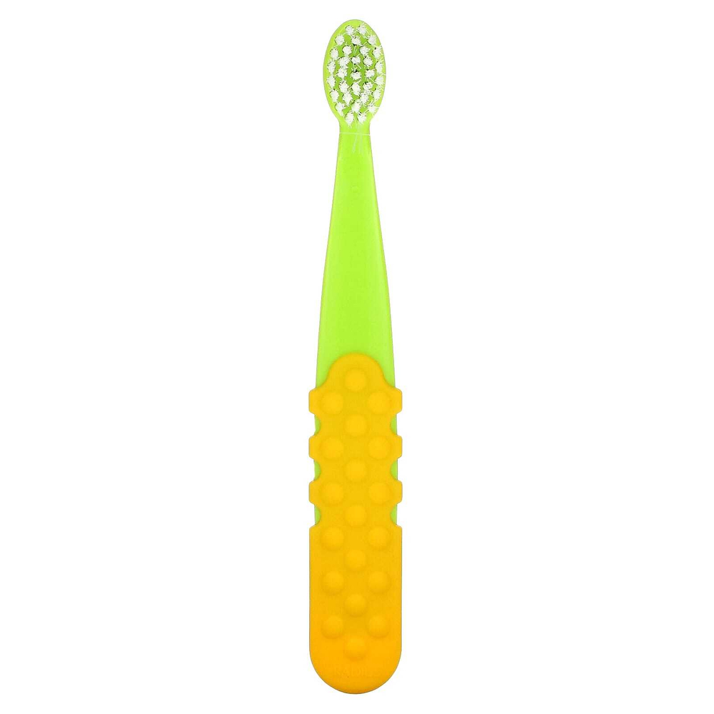 RADIUS, Totz Plus Brush, зубная щетка, для детей от 3 лет, экстра мягкая, сине-желтая, 1 шт.