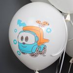 Шар (12''/30 см) Грузовичок Лёва, С Днем Рождения!, Белый (200), пастель, 2 ст, 25 шт.