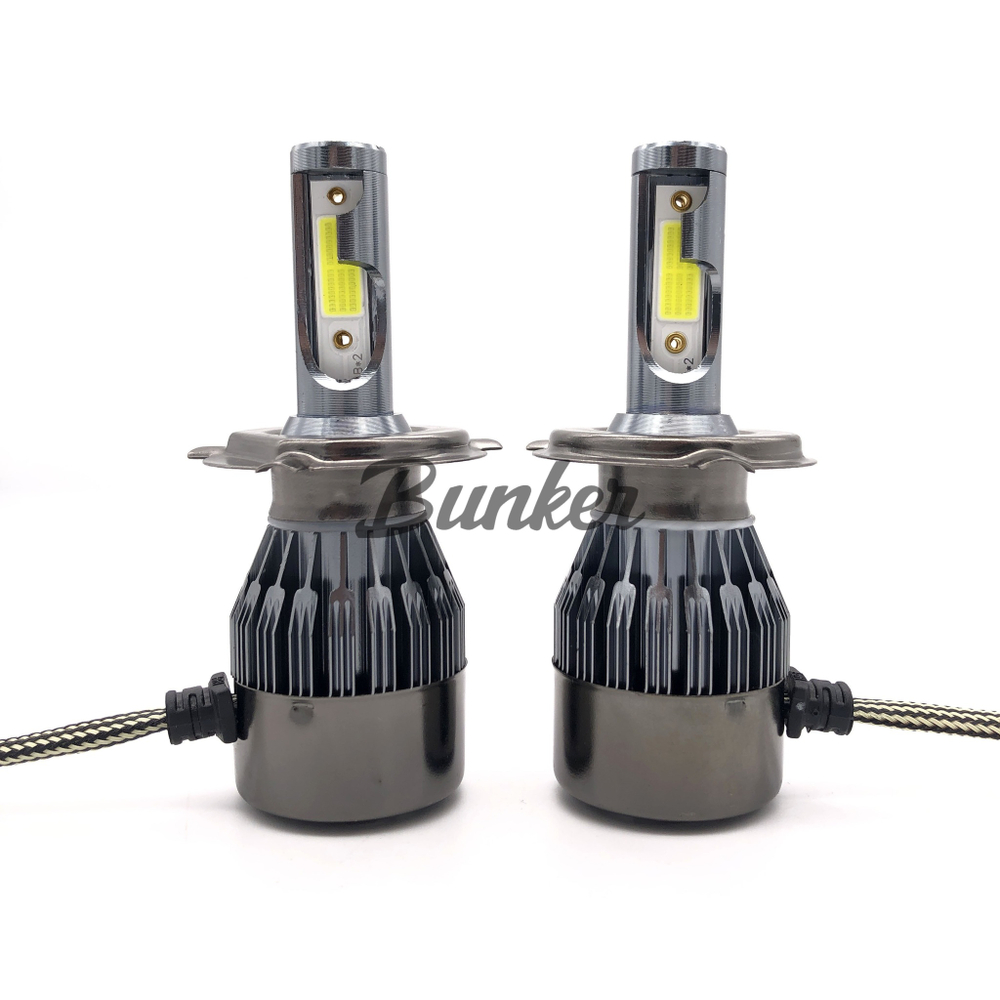 Светодиодные лампы C9, цоколь H4 в головной свет, (компл)