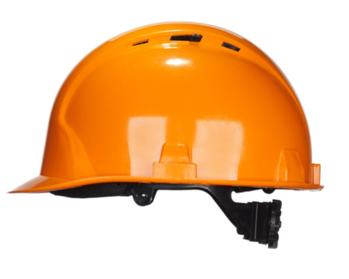 Каска защитная ИСТОК ПРО-2П оранжевая храповый механизм