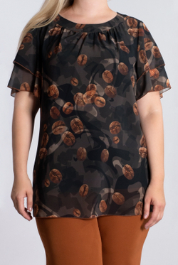 Блузка женская 3692ЛП, Кофе #284Кофе093692ЛП