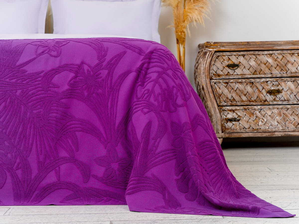 Покрывало 200x220 Arya home Botanical Garden фиолетовое