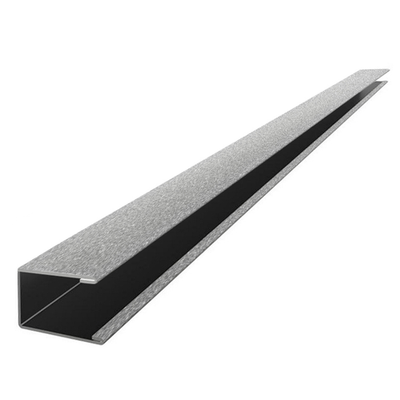 П-профиль для реечного потолка Cesal 14х14х3000 мм. Металлик серебристый С02 (Глянец)