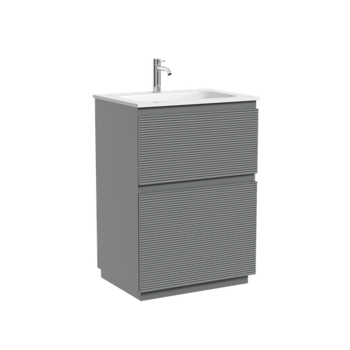 Тумба напольная Sancos Folk Floor 590х445х850, c двумя ящиками оснащенными доводчиками, Ergraut soft, арт.FL60FES