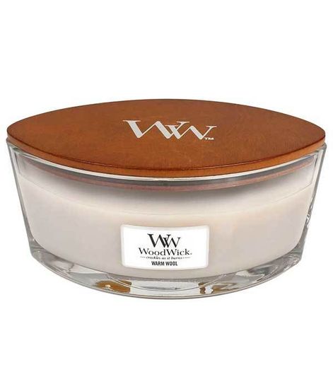 Теплая шерсть, ароматическая свеча эллипс, WoodWick