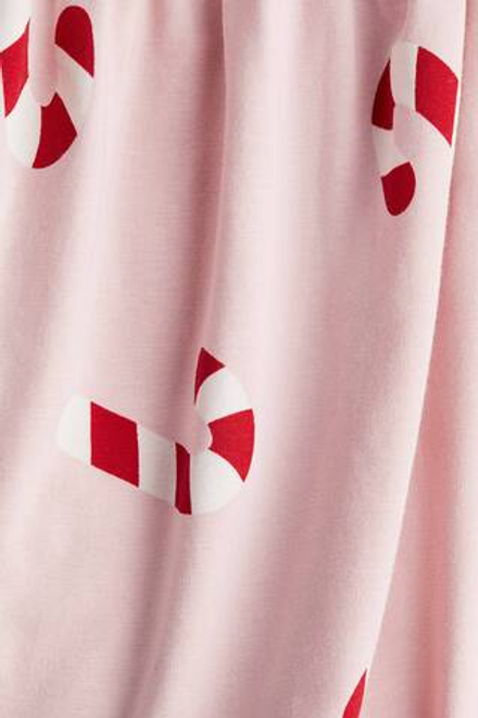 H&M Хлопковое платье с принтом, светло-розовый