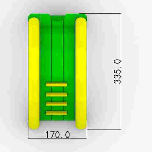 Надувная мини-лестница для бассейна из ПВХ, зелёный, 3,3*1,7*2,1 м