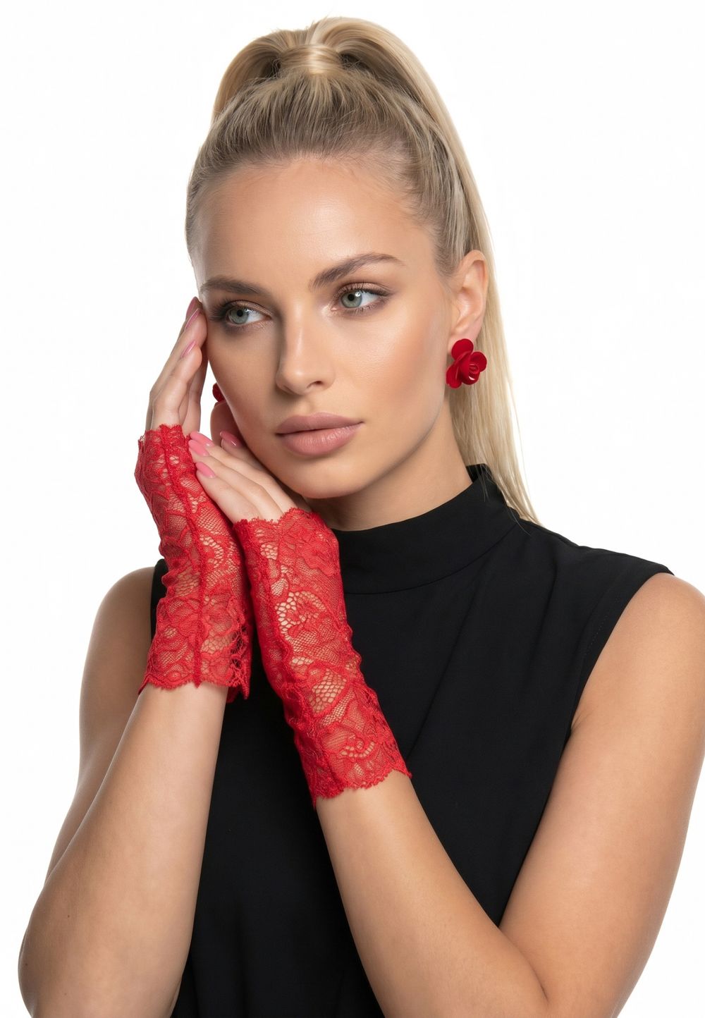 Митенки 0601-45 алый