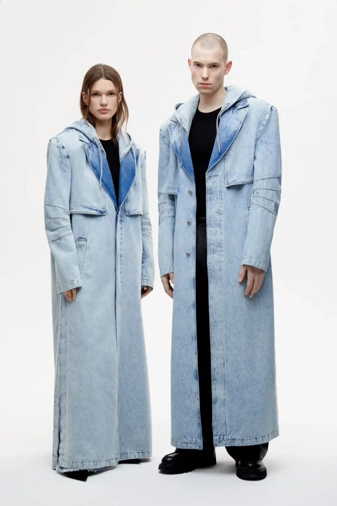Плащ из денима