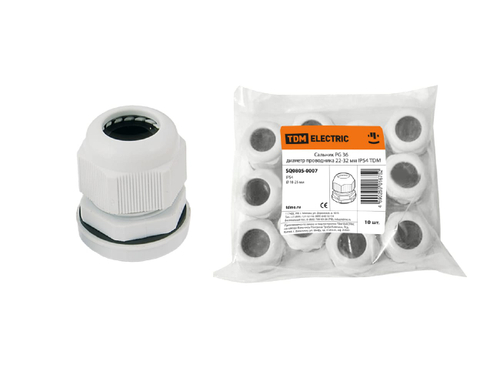 Сальник PG 36 диаметр прооводника 22-32мм IP54 TDM (10шт/уп)