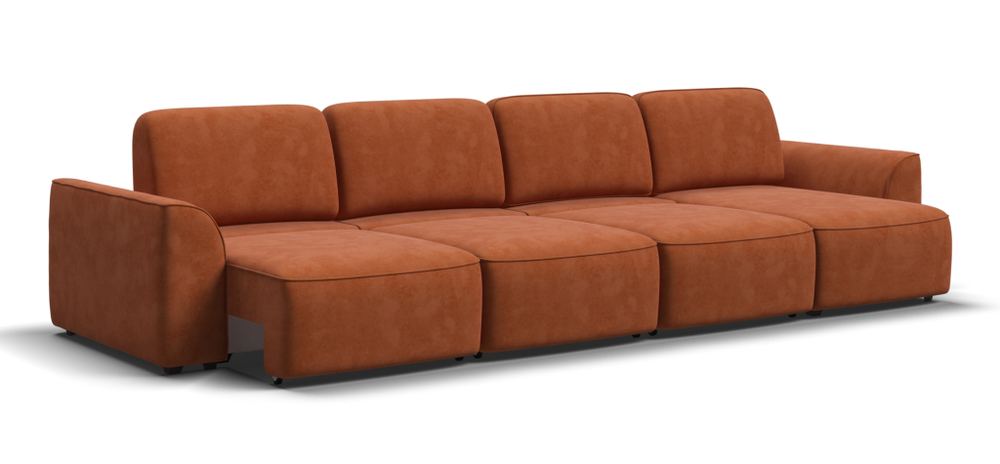 Угловой диван KING MODOOL MAX Велюр Alkantara оранж