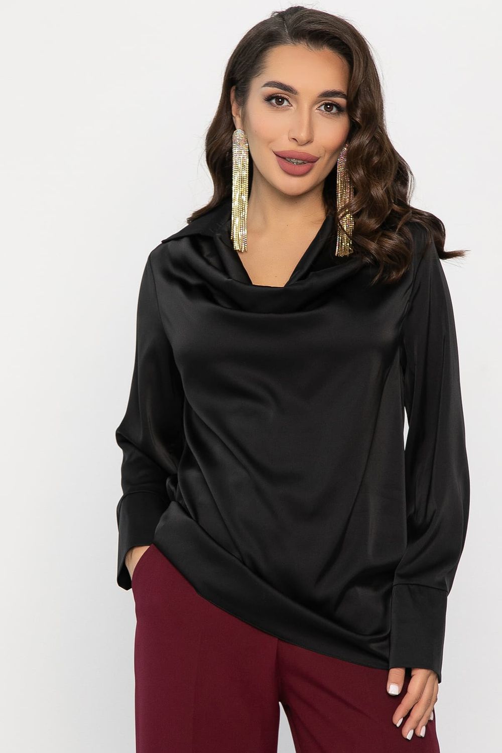 Блуза Шелковая сказка (черная) Б14379-33М LT Collection