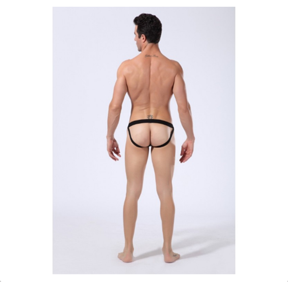 Мужские трусы джоки WangJiang в сетку желтые WG00095