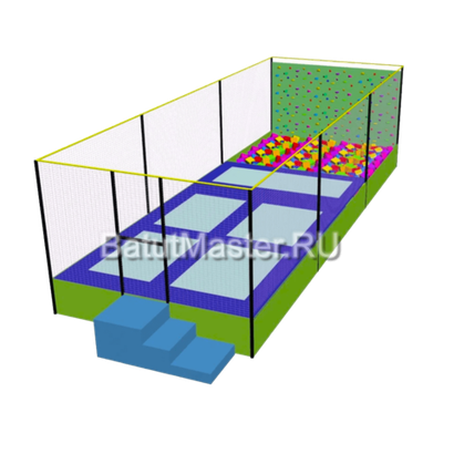 Батутная арена "Сказочный лес" 13,8x4,6x3 м
