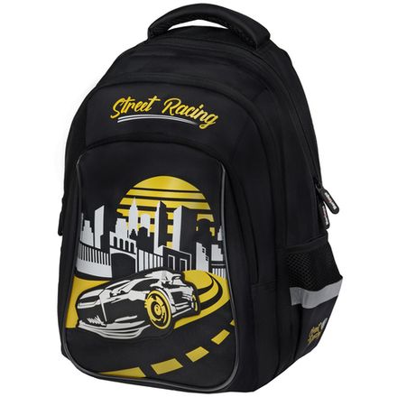 Рюкзак Berlingo Comfort Street racing 38*27*18см, 700 гр., 3отд. 3 карм, с эргон. спинкой