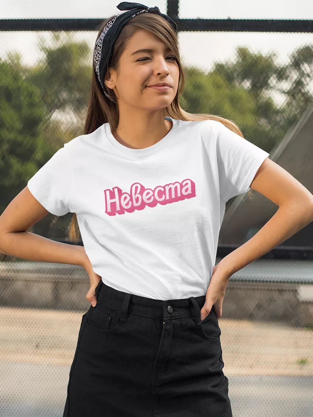 Футболка с надписью невеста