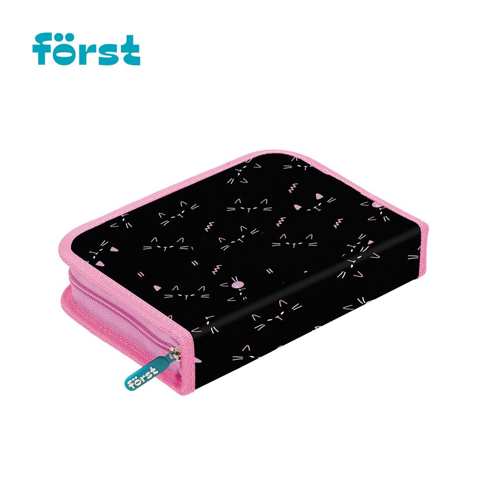 Пенал 1 отделение, 200*140*40 Först "Kitty", дополнительная откидная секция, полиэстер