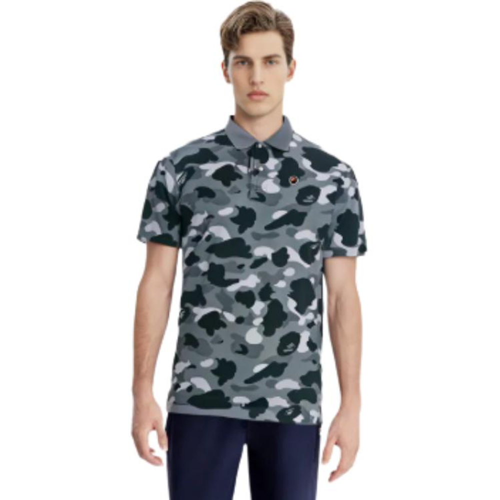 A Bathing Ape Bathing Ape Head Series Polo Shirt серый