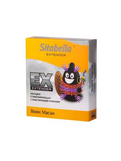 Стимулирующая насадка Sitabella Extender Воин Масаи (Цвет: прозрачный)