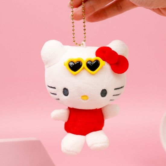 Мягкий брелок Китти на пляже 10 см