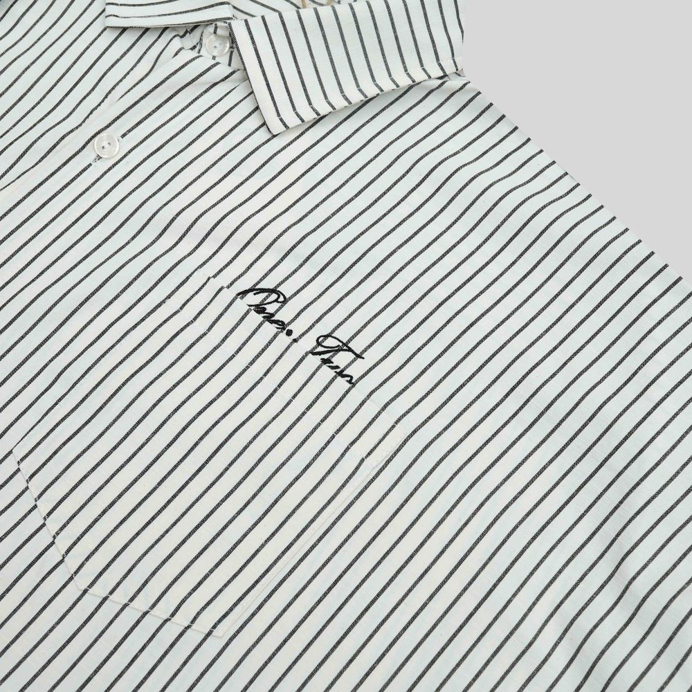 Рубашка One Two Oversized Striped Shirt White