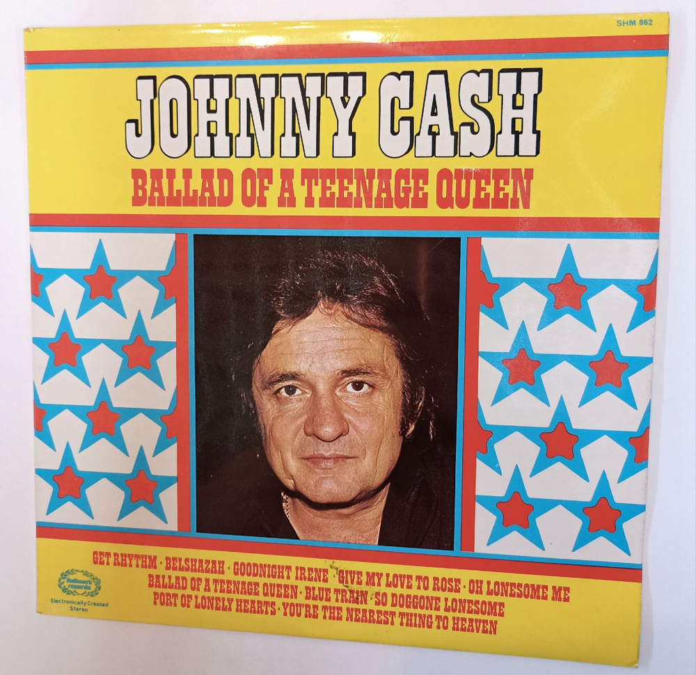 Винтажная виниловая пластинка LP Johnny Cash Ballad Of A Teenage Queen (UK 1974)