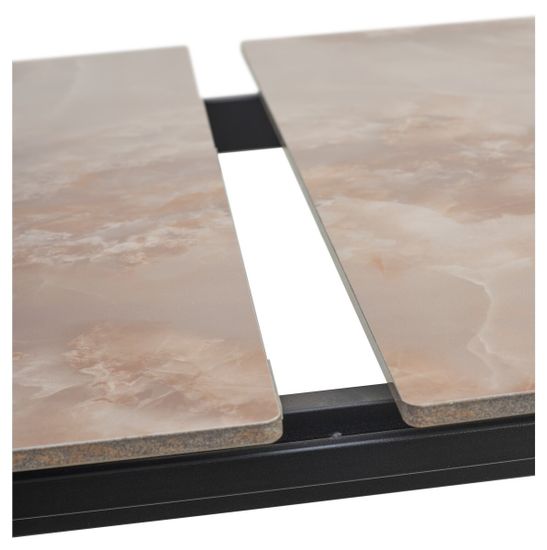 Стол CORNER 120 GLOSS AMBER JADE SOLID CERAMIC / BLACK