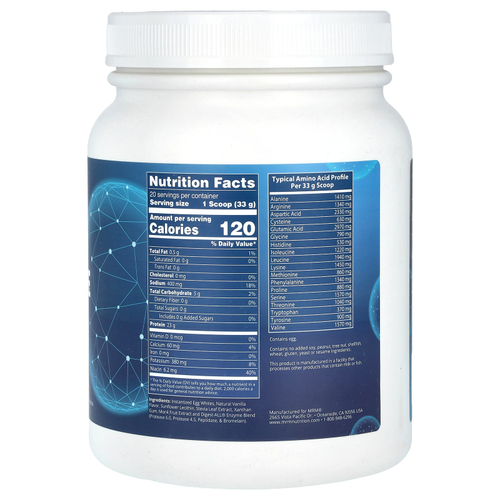 MRM Nutrition, протеин яичного белка, ваниль, 680 г (1,5 фунта)