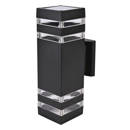 UUL-S24A 2x60W-E27 IP65 BLACK Светильник уличный. под две лампы Е27. Архитектурный накладной. Корпус черный. TM Uniel