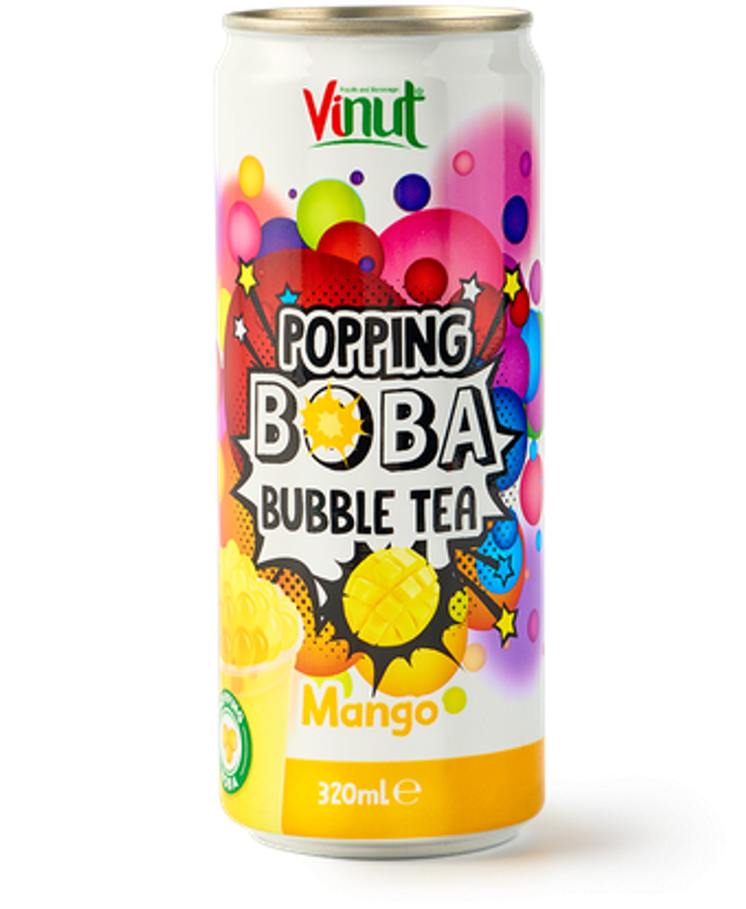 Чай Холодный Черный со Вкусом Манго Bubbles Of Love-Mango Popping Boba Tea 0.32 - банка