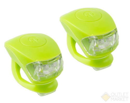 Фонарь M-WAVE COBRA IV перед и зад с батарейкой зеленый