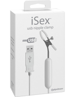 Зажим для сосков с Usb адаптером Nipple Clamp (Цвет: белый с серебряным)