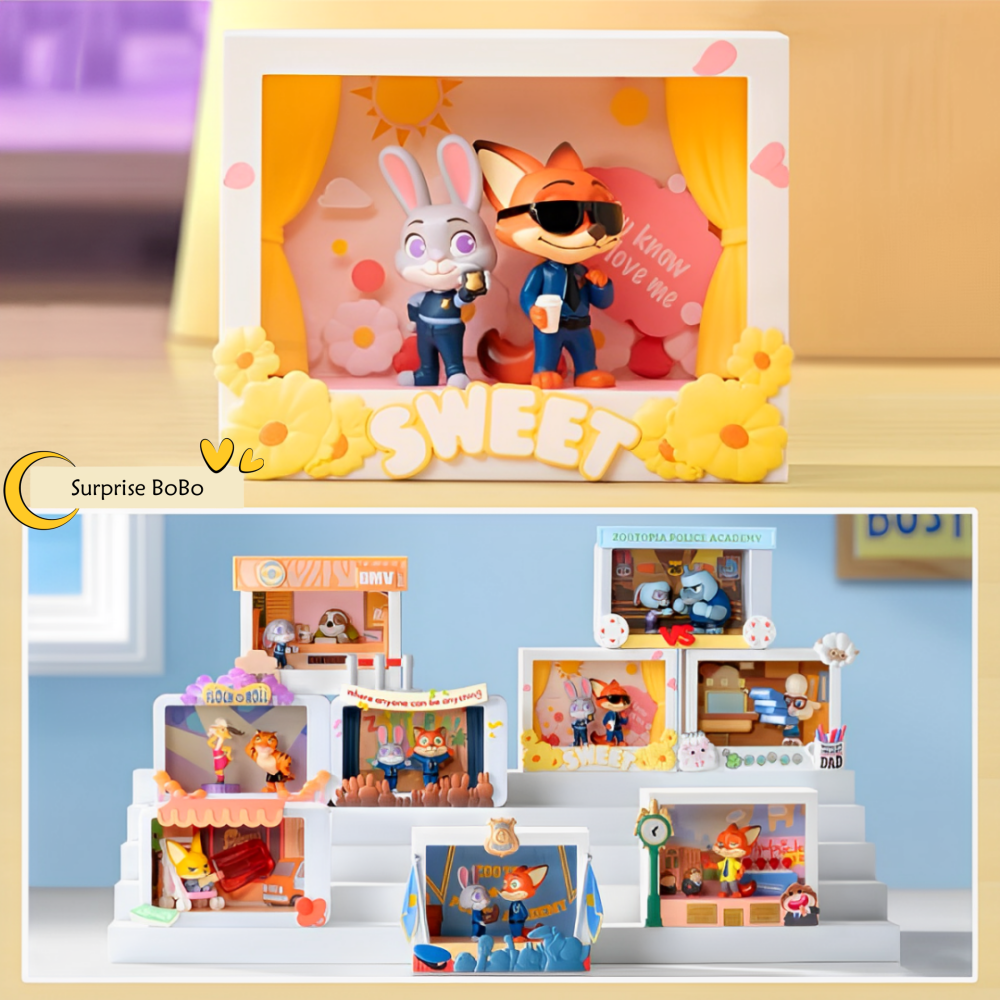 Рандомная фигурка Blind Box POP MART Zootopia Highlight Moment Series Scene Figure
