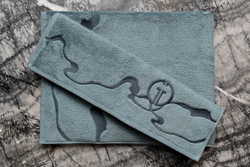 Полотенце 50х90 Garda Decor Мелодия голубое